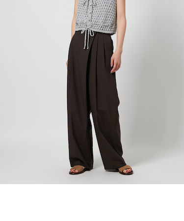 ポプリン 2タック ラップパンツ -ウォッシャブル-