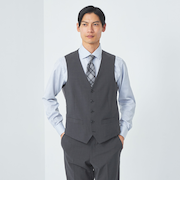 A+ TWPU トロピカル無地 スリム 5B スーツベスト -ウォッシャブル-