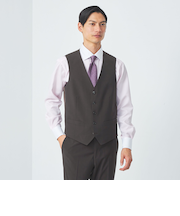 A+ TWPU トロピカル無地 スリム 5B スーツベスト -ウォッシャブル-