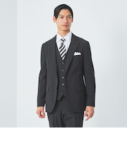 A+ TWPU トロピカル無地 スリム 2B ジャケット -ウォッシャブル・ストレッチ・防シワ-