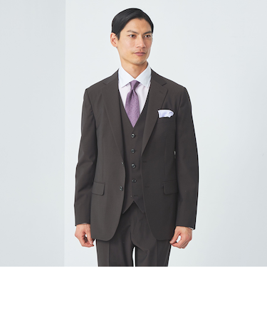 A+ TWPU トロピカル無地 スリム 2B ジャケット -ウォッシャブル・ストレッチ・防シワ-