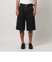 オーバーダイ ドビー ストライプ デニム バギー ショーツ