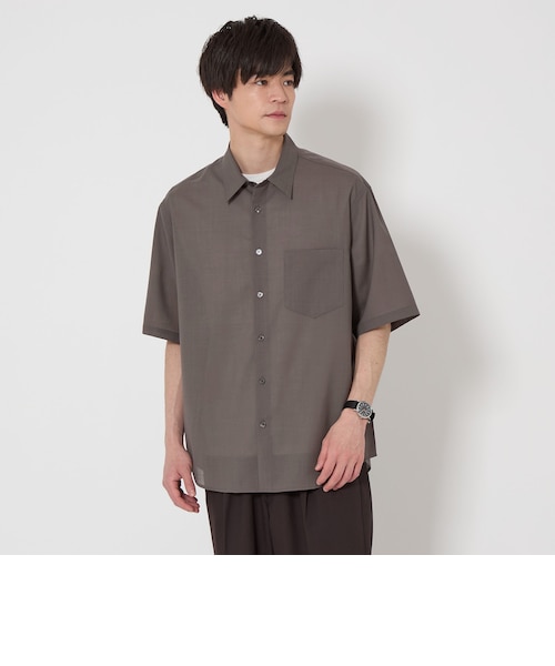 TWサイロ ジャストルーズ レギュラーカラーシャツ -ストレッチ・接触冷