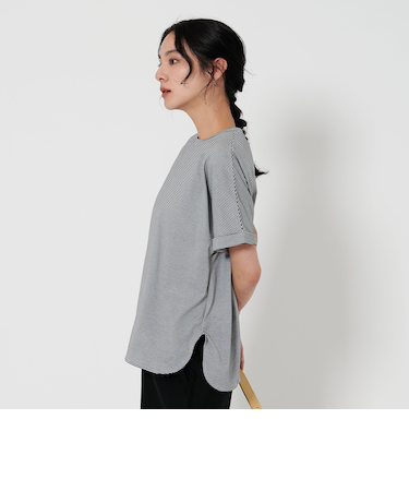 コットン天竺 ラウンドヘム Tシャツ