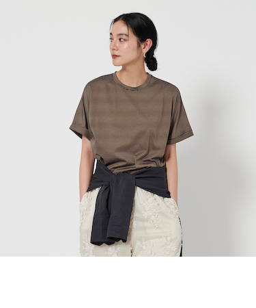 コットン天竺 ラウンドヘム Tシャツ