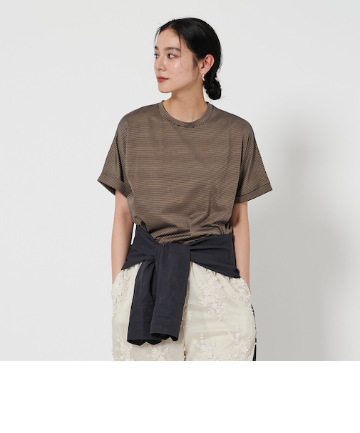 コットン天竺 ラウンドヘム Tシャツ