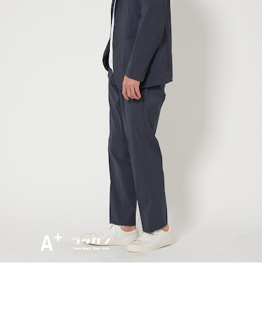 A+ラッカンリネンライク スタンダード イージースラックス -ウォッシャブル・ストレッチ・吸水速乾-