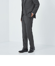 REDA トロピカルムジ スリム ノープリーツ スーツパンツ