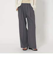 タックゴム ワイドストレート パンツ