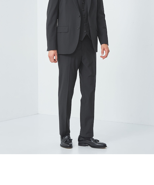 A+ TWPU トロピカル無地 スリム スラックス -ストレッチ・防シワ・ウエストアジャスター-