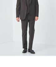 A+ TWPU トロピカル無地 スリム スラックス -ストレッチ・防シワ・ウエストアジャスター-