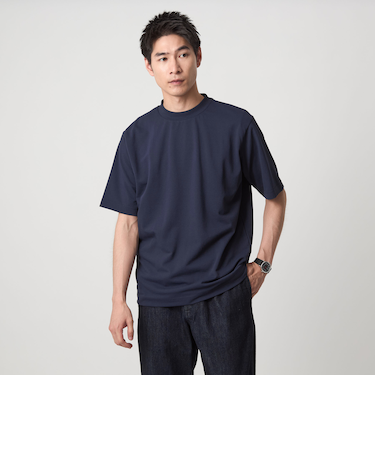 Somarti カノコ クルーネック Tシャツ -遮熱・UVカット・吸水速乾-