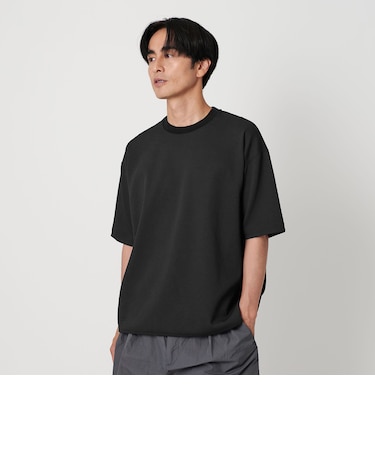 Air Dobby ワイドテーパード クルーネック Tシャツ -ヨコストレッチ 吸水速乾性-