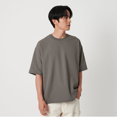 Air Dobby ワイドテーパード クルーネック Tシャツ -ヨコストレッチ 吸水速乾性-