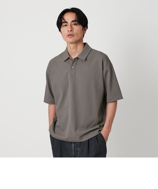 Air Dobby ワイドテーパード ポロシャツ -ヨコストレッチ 吸水速乾性-