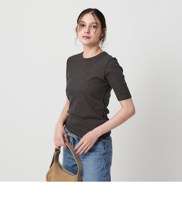 コットンリバーテレコ ハーフスリーブカットソー