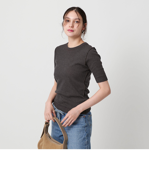 コットンリバーテレコ ハーフスリーブカットソー