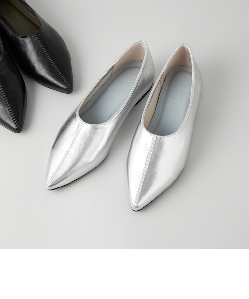 ＜CITEN＞ポインテッドフラットシューズ