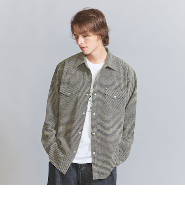 ＜CGS.＞ T/R ブークレ チェック ウエスタンシャツ