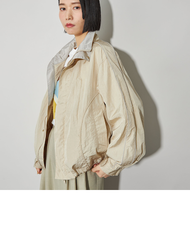 ＜CITEN＞レトロラインナイロンブルゾン