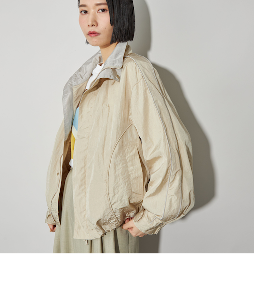 ＜CITEN＞レトロラインナイロンブルゾン