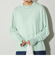 ＜CITEN＞エッセンシャルプレーンニット