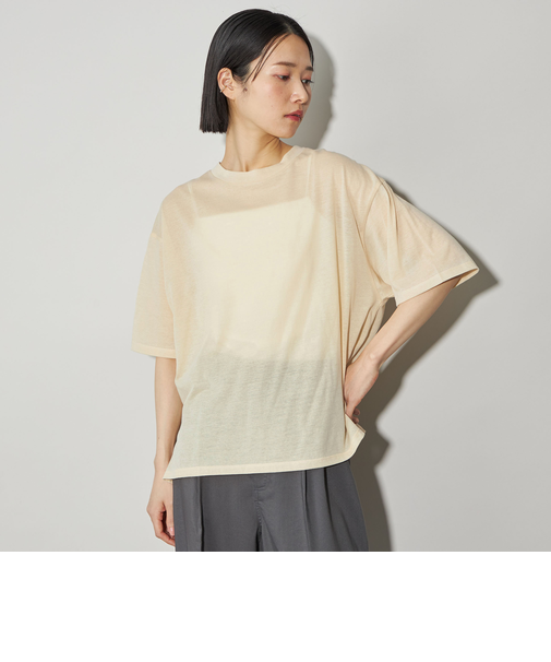 ＜CITEN＞シアーハーフスリーブユルT