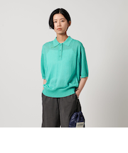 ＜CITEN＞シンプルニットポロシャツ