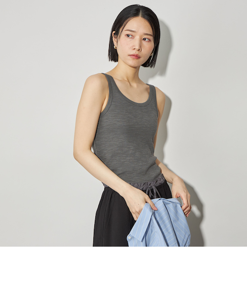 ＜CITEN＞スラブリブタンクトップ