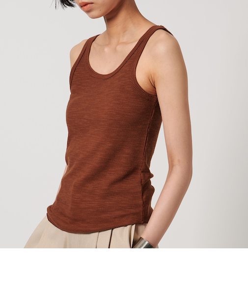 ＜CITEN＞スラブリブタンクトップ
