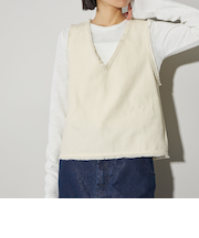 ＜CITEN＞フリンジVネックベスト