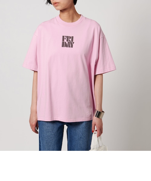 HYEON売り切れ人気商品！ピンク カットアウトスリーブ Tシャツ CITEN＞デイオブウィークロゴT｜ユナイテッドアローズ アウトレットの
