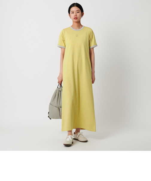 ＜CITEN＞ボーダートリムハーフスリーブワンピース