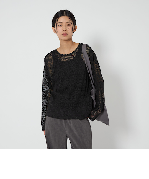 ＜CITEN＞2WAYプリーツレーストップ