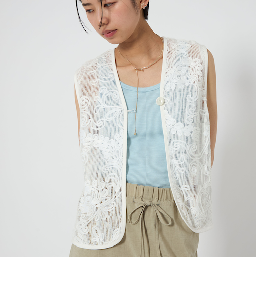 ＜CITEN＞レースイヤードベスト