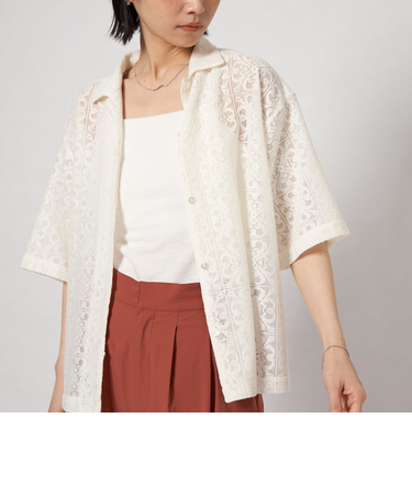 ＜CITEN＞レースハーフスリーブシャツ