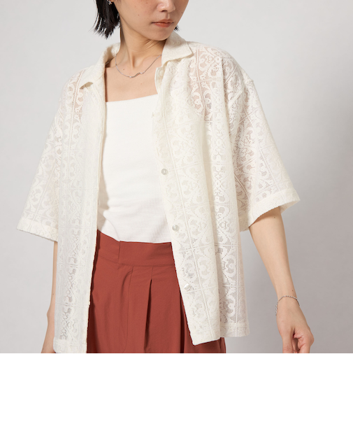 ＜CITEN＞レースハーフスリーブシャツ