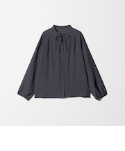 シャーリング リボンブラウス ＜A DAY IN THE LIFE＞