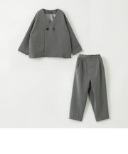 ノーカラージャケット + タックパンツ セット / キッズ 100cm-130cm