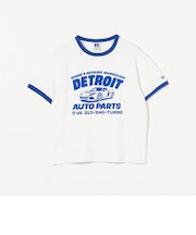 【別注】＜RUSSELL ATHLETIC＞プリント リンガーTシャツ 140cm-150cm