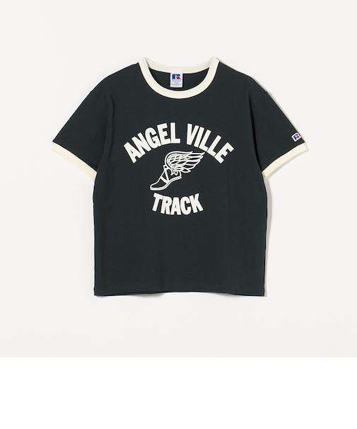 【別注】<RUSSELL ATHLETIC>プリント リンガーTシャツ 140cm-150cm