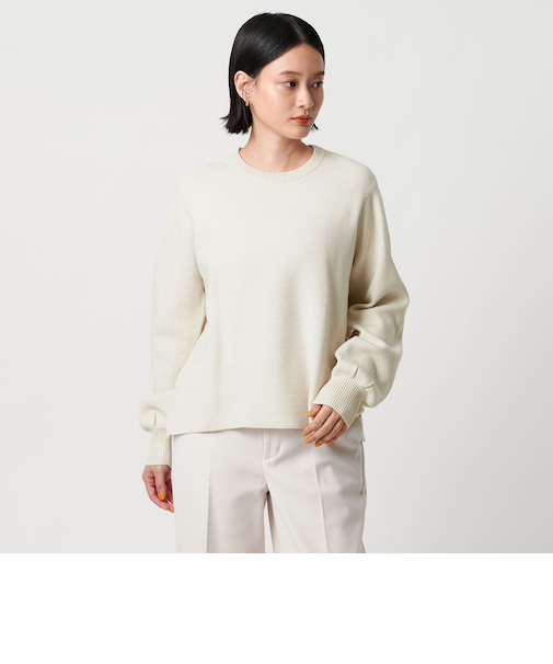 ラメ パフスリーブニット ‐ウォッシャブル‐＜A DAY IN THE LIFE＞