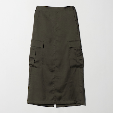 サテン カーゴスカート ‐ウォッシャブル‐<A DAY IN THE LIFE>
