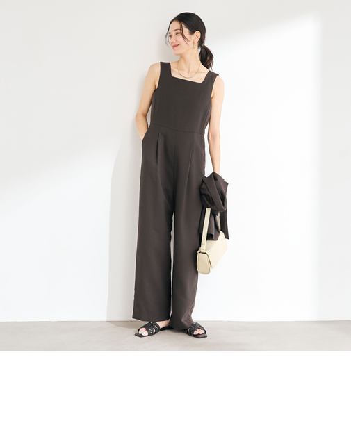 ［size SHORTあり］Softリネンライク オールインワン -マシンウォッシャブル・吸水速乾-