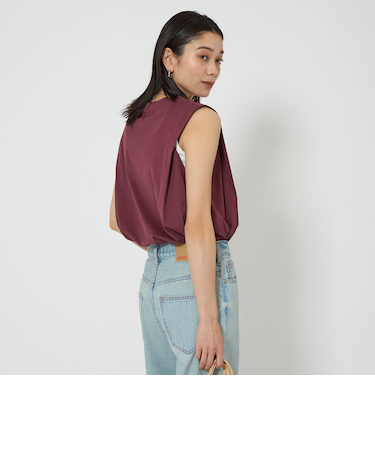 ショルダータック ノースリーブ プルオーバー カットソー