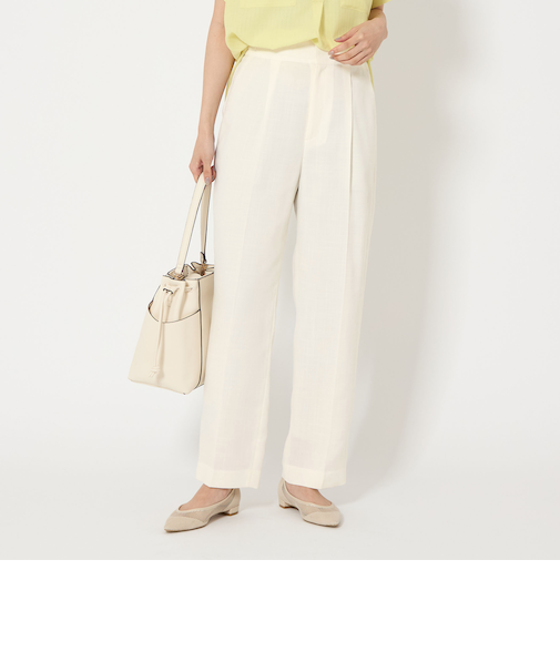 ［size TALLあり］Softリネンライク パンツ -マシンウォッシャブル・吸水速乾-