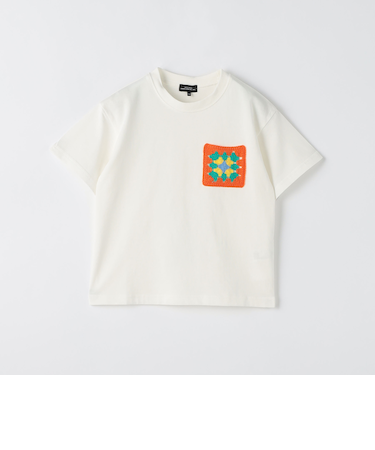 カギ針 ポケット Tシャツ / キッズ 100cm-160cm