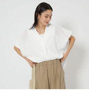 ショルダータック スキッパー ブラウス