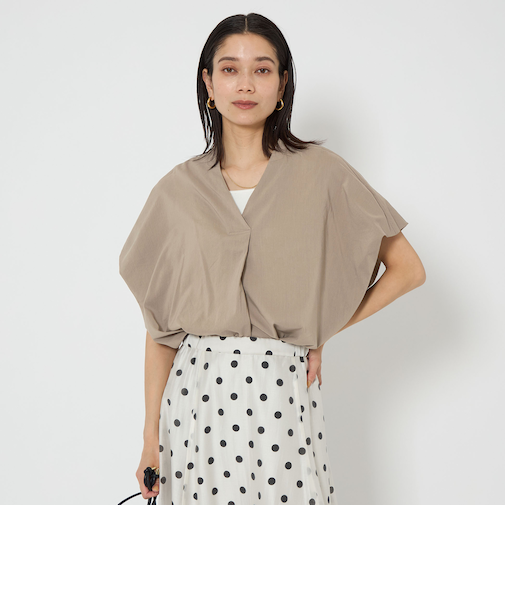 ショルダータック スキッパー ブラウス