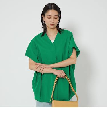 ショルダータック スキッパー ブラウス